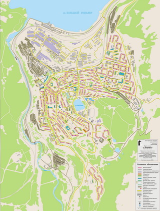 Карта-схема города Кировск