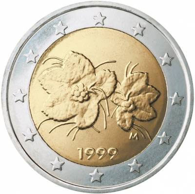 С 1999 года Монетный двор Финляндии чеканит монету номиналом в 2 евро с изображением морошки, созданную архитектором и дизайнером Раймо Хейно
