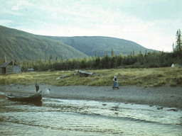 На берегу о.Ловозеро, губа Мотка. Август 1972 г.
