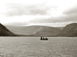 Рыбаки на озере Сейдозеро. 1970-е