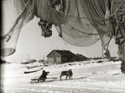 Зимний вид на один из домов на ул. Хибинской. 1956 г.